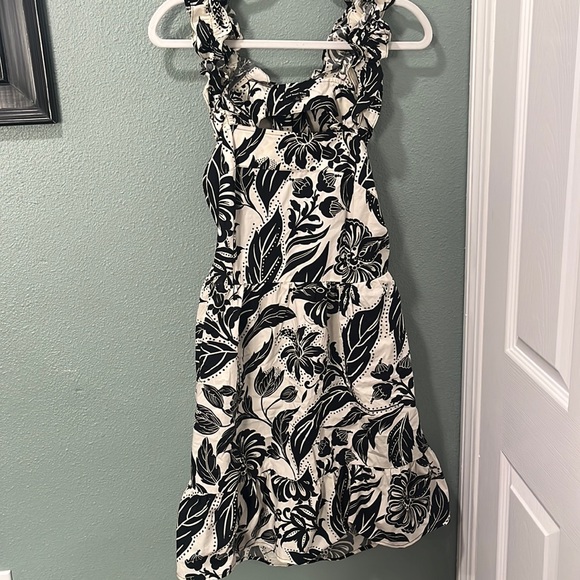 NWOT - Who What Wear - Black/Tan open back print dress - Picture 2 of 7